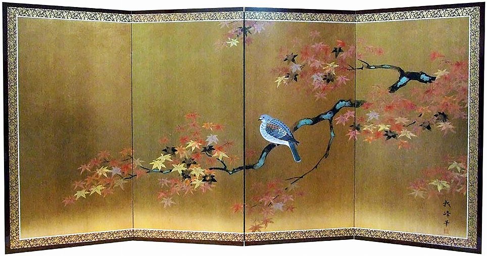 紅葉・鳩－Pigeon in a Japanese Maple－