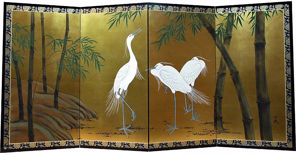 竹に白鷺－Egrets in Bamboo Forest－