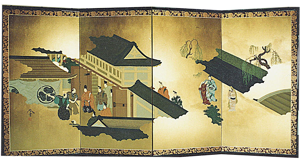 洛中風俗-Genji goes out from the gate-