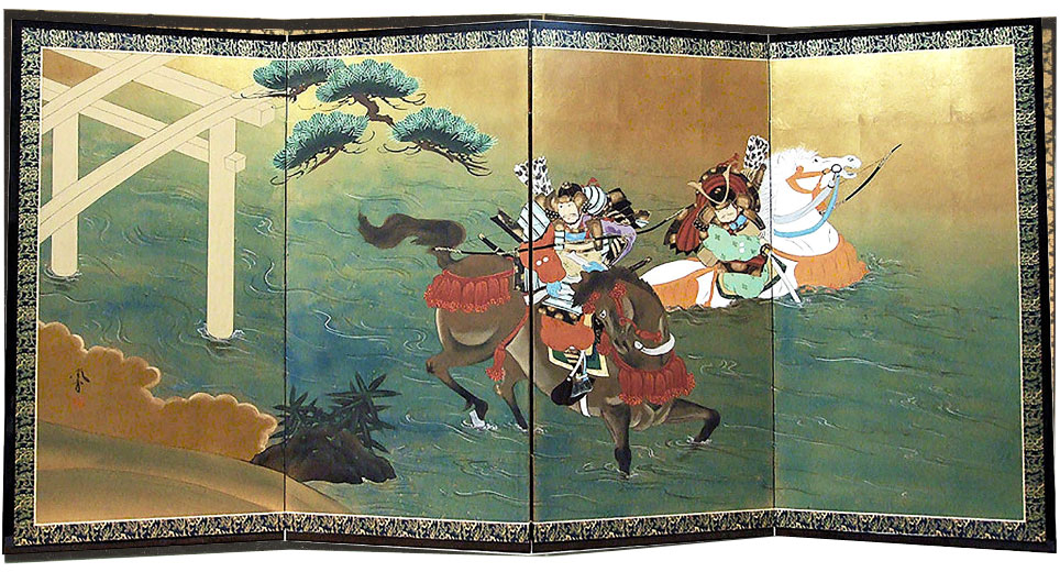 宇治川戦陣－Horseback battle by the river－