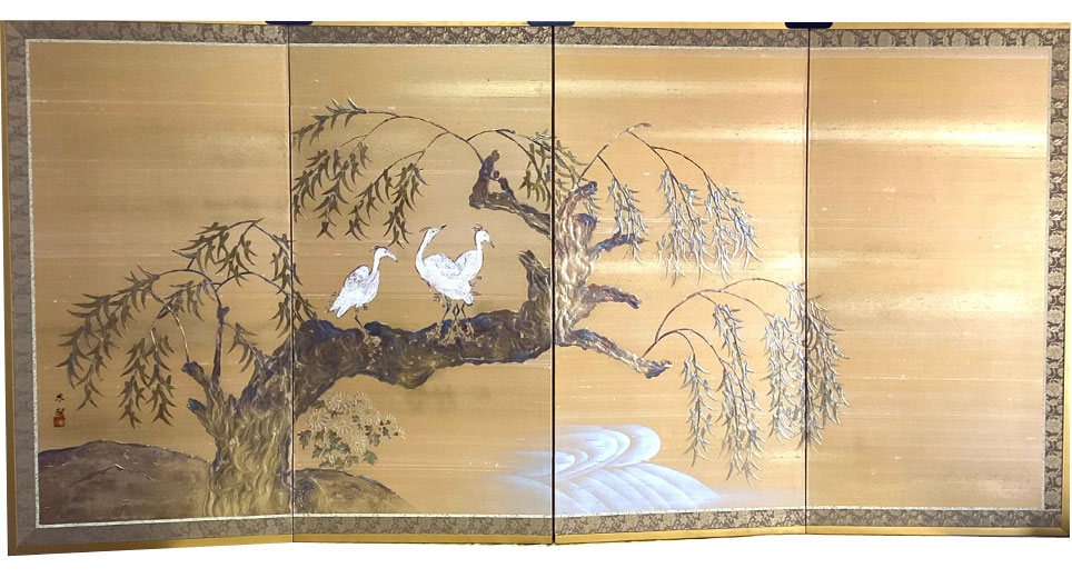 柳に鷺－Birds and willow－